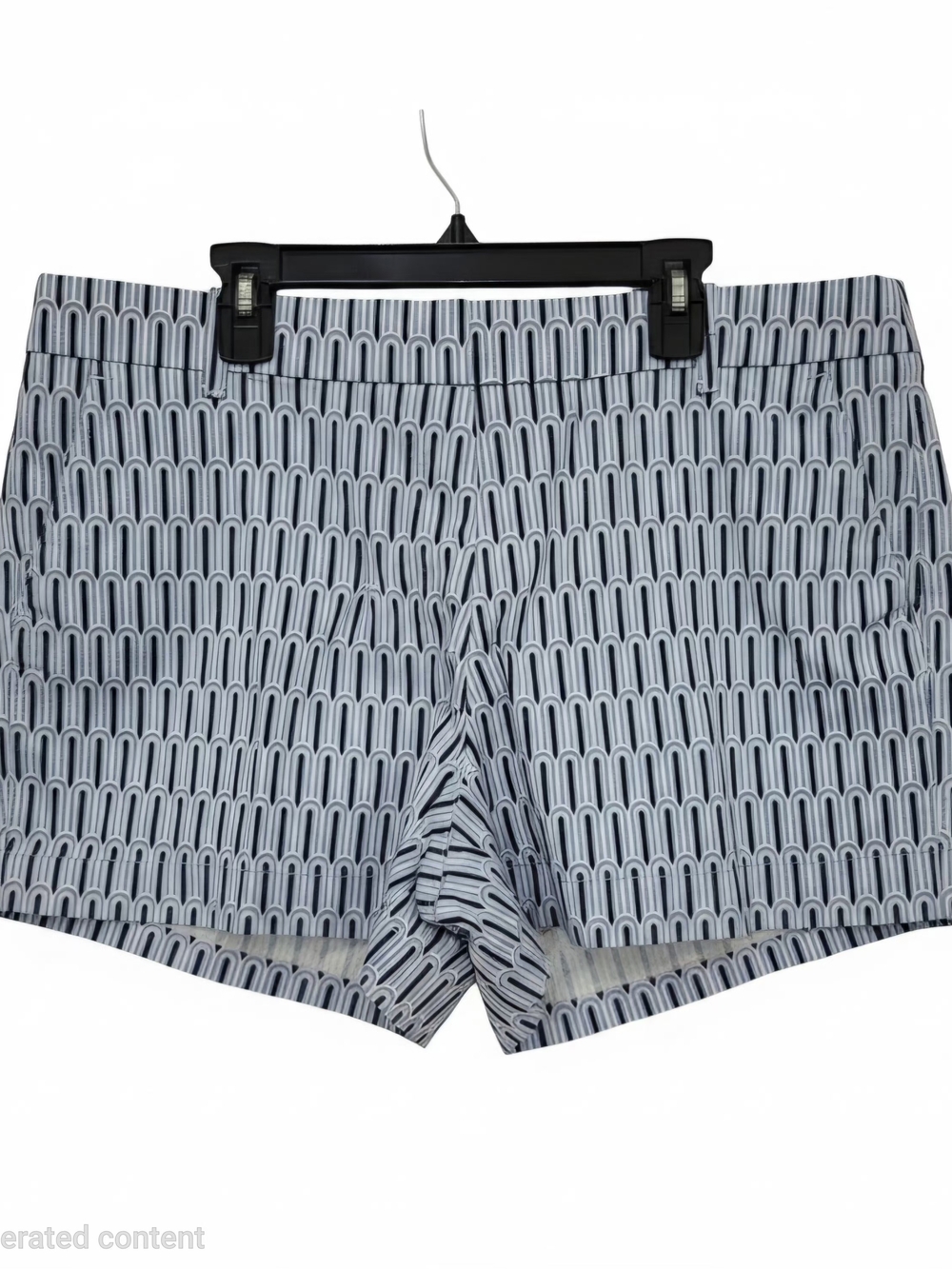Nautica Navy & White Geometric Low Rise Waist Shorts